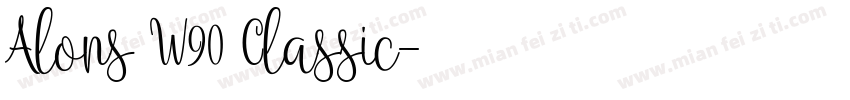 Alons W90 Classic字体转换